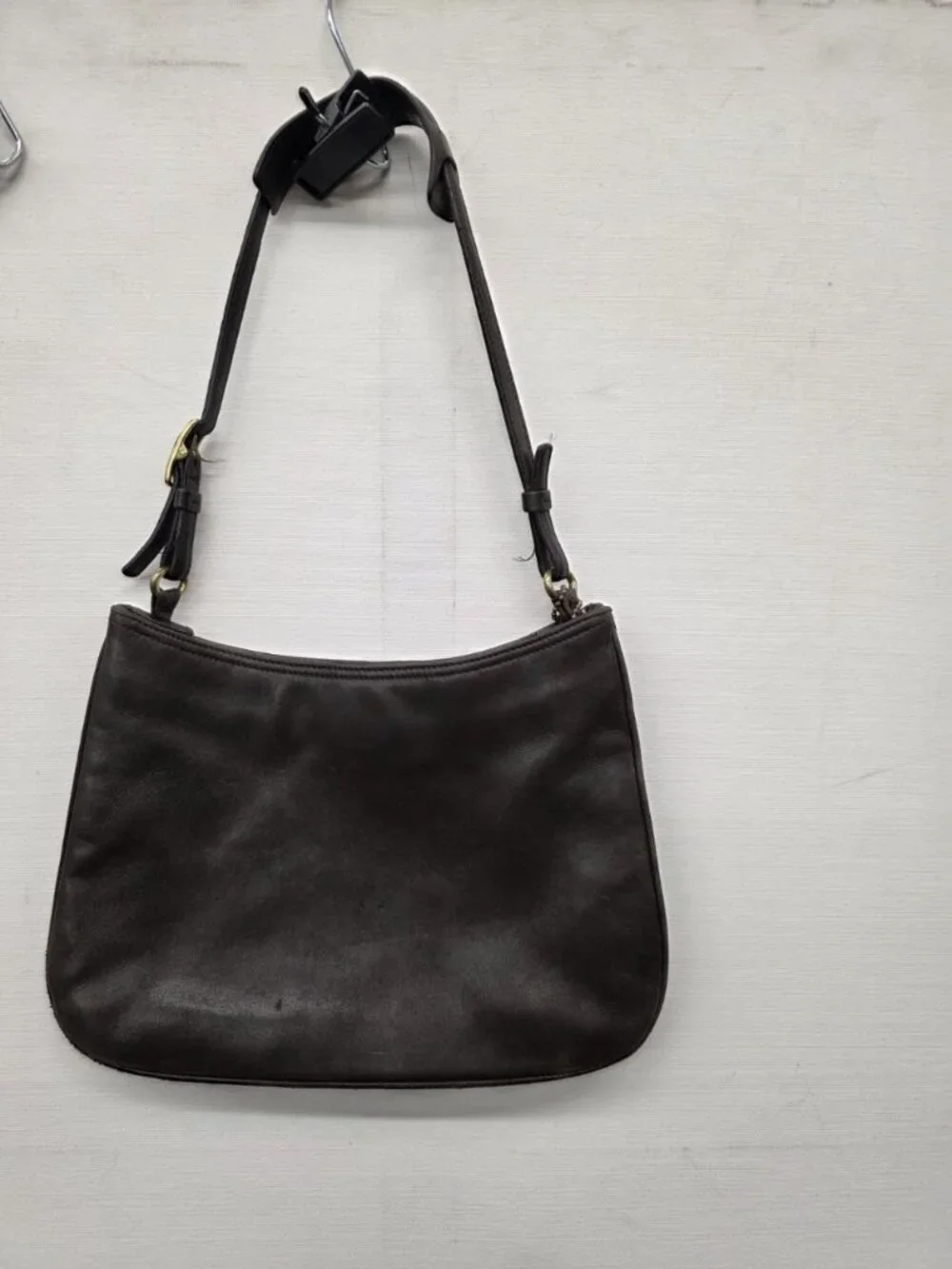 Vintage COACH Brown Leather Y2K Baguette Shoulder Bag E1K-8165